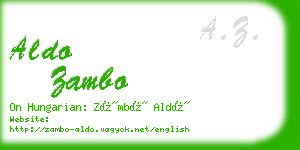 aldo zambo business card